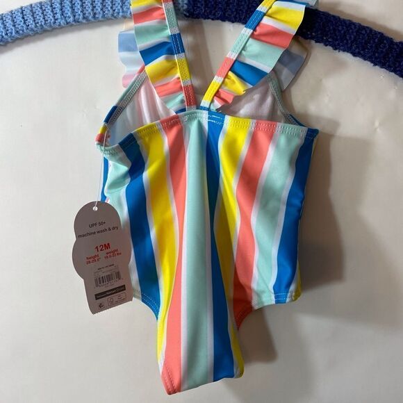 12 M Girls Swimsuit NWT - Picture 2 of 2